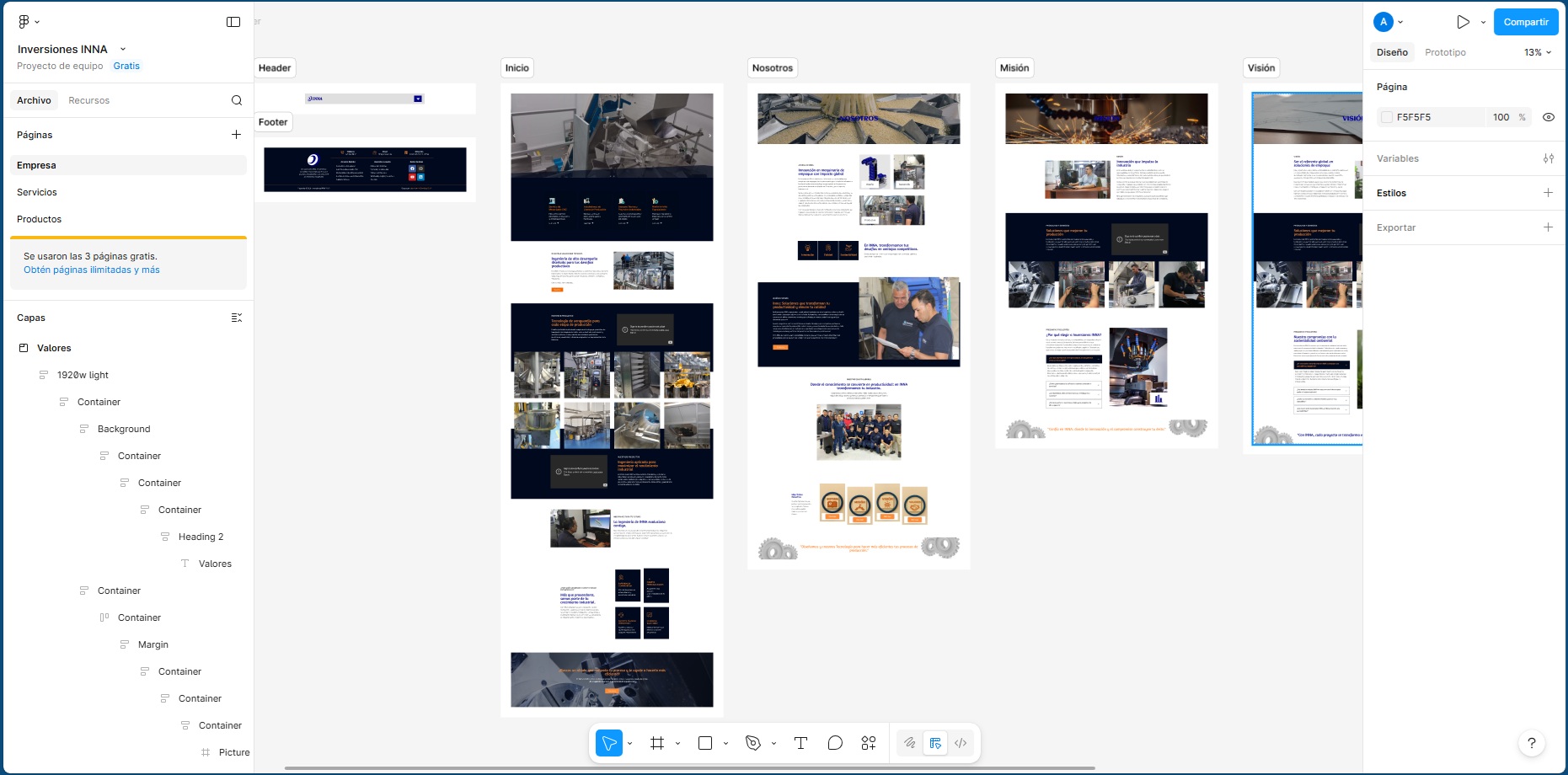 Caso de éxito de Servidores y Servicios como agencia de diseño web y SEO en Colombia, desarrollando una plataforma optimizada para Inversiones INNA S.A.S., enfocada en posicionamiento orgánico, visibilidad en buscadores y generación de clientes potenciales.